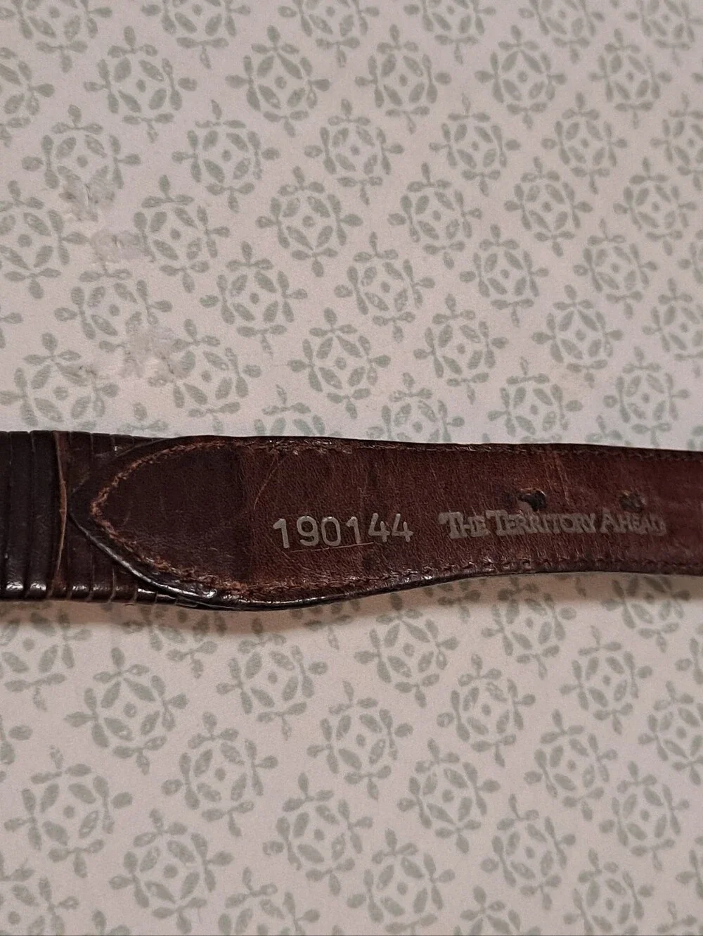The Territory Ahead Men's Brown Leather Belt with Silver Buckle 36
